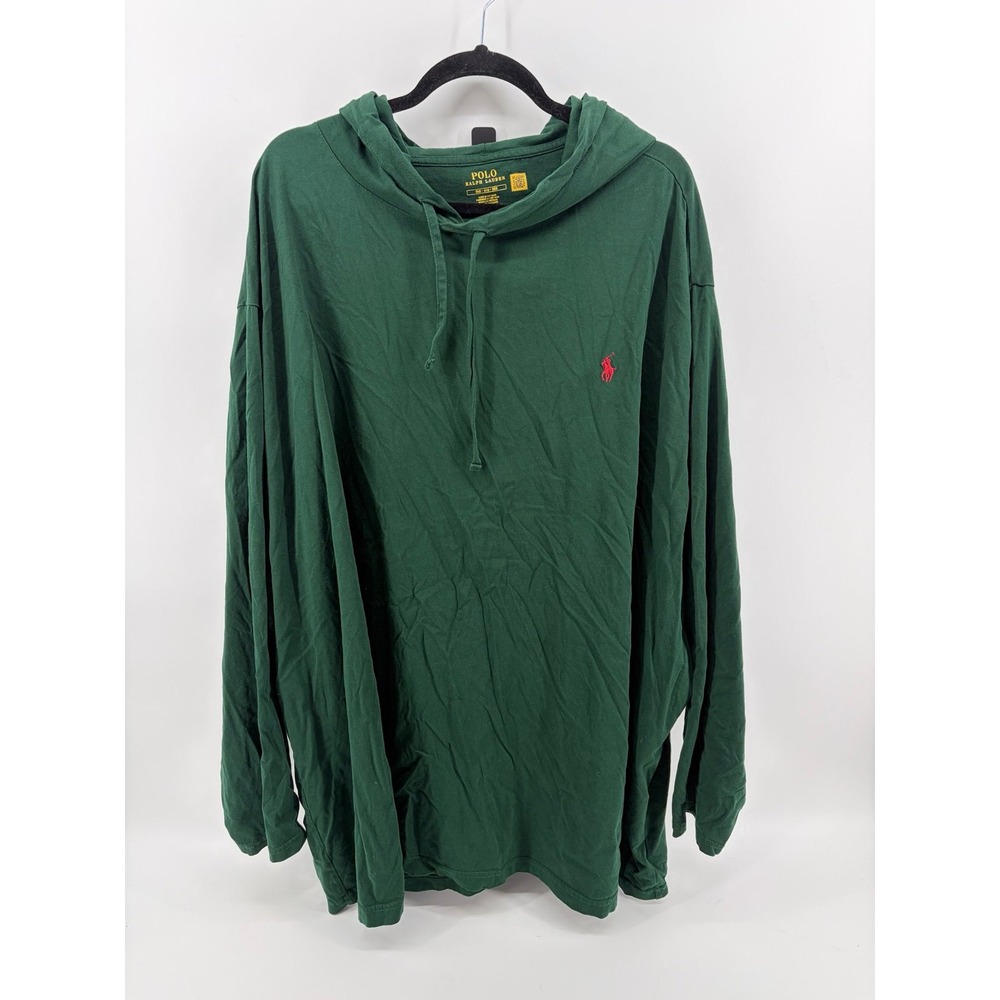 Polo Ralph Lauren, Green Lightweight, Hoodie Pullover, Men's Size 5XB (Big)